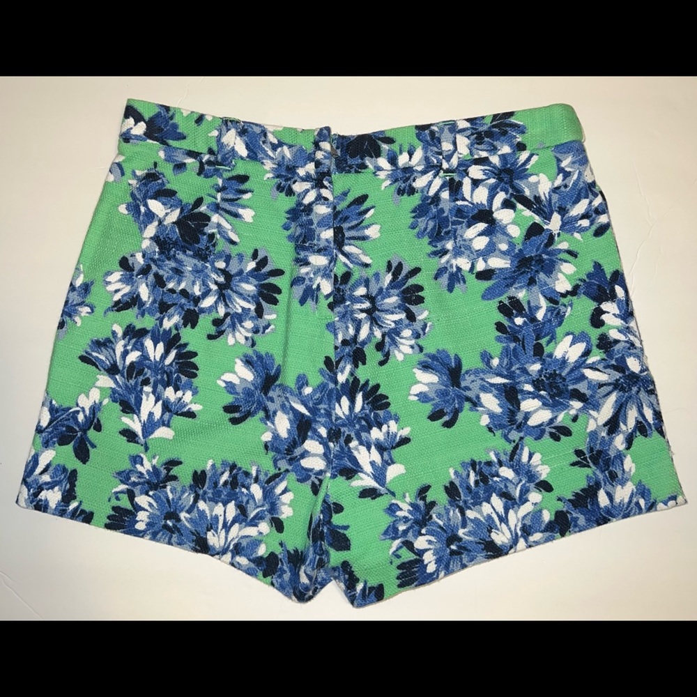 J. Crew Floral Shorts Womens Size 4 Green and Blue - Picture 5 of 6